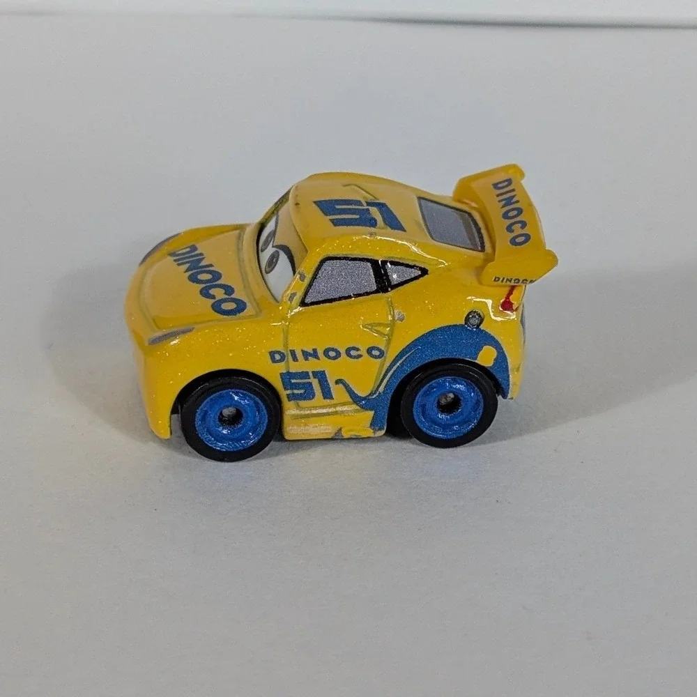 Disney Pixar Cars Mattel Cruz Ramirez Dinoco 51 Mini Racer Yellow Toy Car